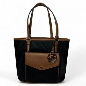 Michael Kors Black Michael Jet Set Large Pocket Multifunction Tote